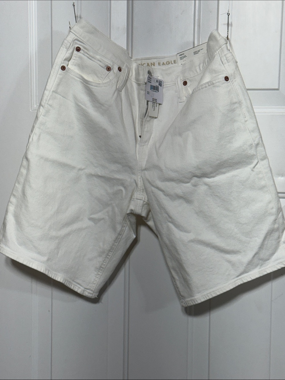 American Eagle Outfitters White Women’s Bermuda Denim Shorts